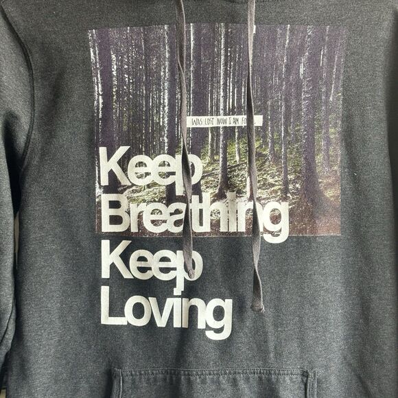 GLMR KLLS Womens Size Large Graphic Print Gray Hoodie Sweatshirt Back To School - Picture 8 of 15